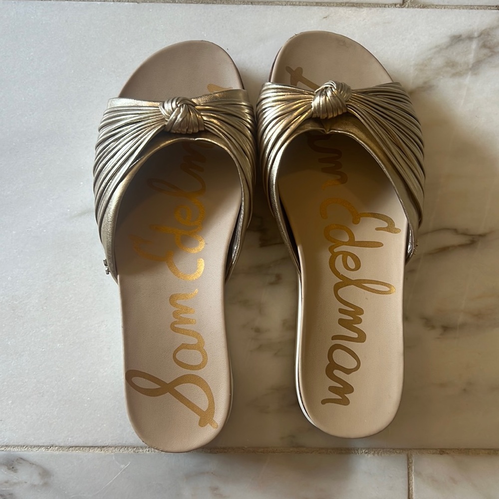 Sam Edelman gold knot slides